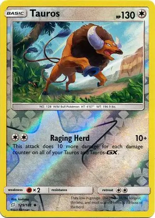 Tauros 129/181 (SM - Team Up)  - Reverse Holofoil | Good Games Adelaide SA