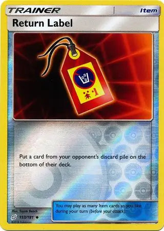 Return Label 153/181 (SM - Team Up)  - Reverse Holofoil | Good Games Adelaide SA