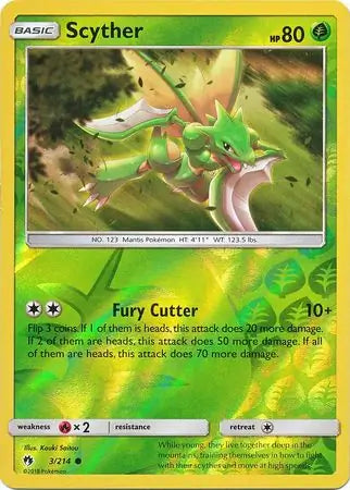 Scyther 3/214 (SM - Lost Thunder)  - Reverse Holofoil | Good Games Adelaide SA