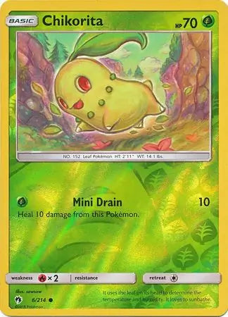 Chikorita 6/214 (SM - Lost Thunder)  - Reverse Holofoil | Good Games Adelaide SA
