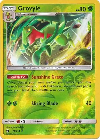 Grovyle 21/214 (SM - Lost Thunder)  - Reverse Holofoil | Good Games Adelaide SA