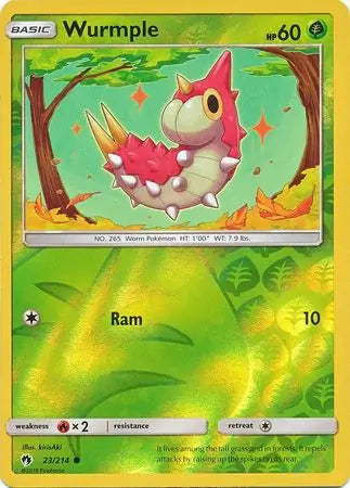 Wurmple 23/214 (SM - Lost Thunder)  - Reverse Holofoil | Good Games Adelaide SA