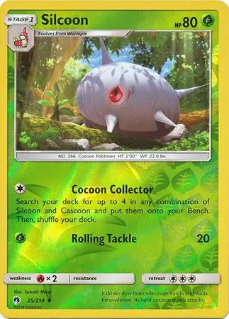 Silcoon 25/214 (SM - Lost Thunder)  - Reverse Holofoil | Good Games Adelaide SA
