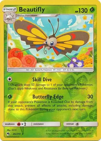 Beautifly 26/214 (SM - Lost Thunder)  - Reverse Holofoil | Good Games Adelaide SA