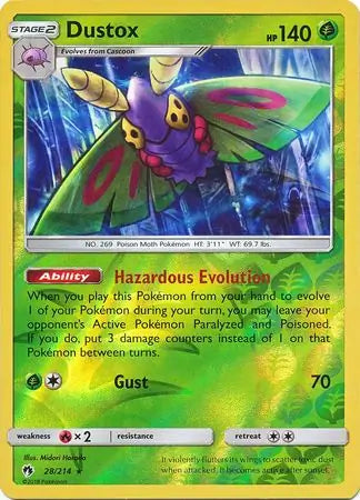 Dustox 28/214 (SM - Lost Thunder)  - Reverse Holofoil | Good Games Adelaide SA