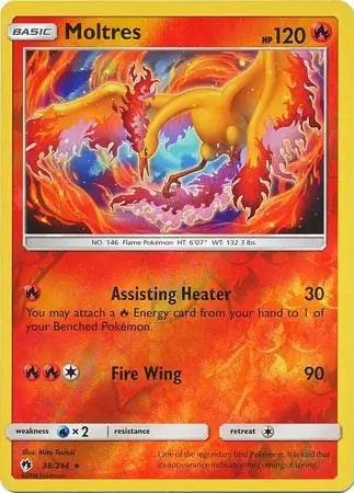 Moltres 38/214 (SM - Lost Thunder)  - Reverse Holofoil | Good Games Adelaide SA