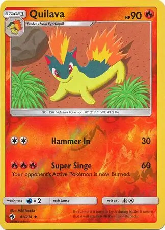 Quilava 41/214 (SM - Lost Thunder)  - Reverse Holofoil | Good Games Adelaide SA
