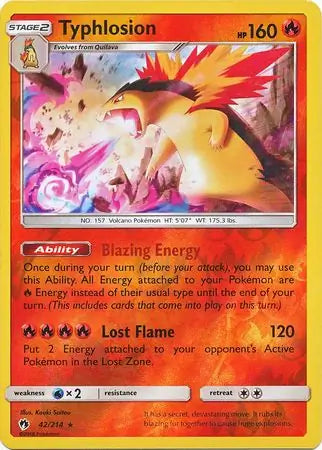 Typhlosion 42/214 (SM - Lost Thunder)  - Reverse Holofoil | Good Games Adelaide SA