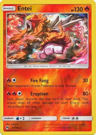 Entei 47/214 (SM - Lost Thunder)  - Reverse Holofoil | Good Games Adelaide SA