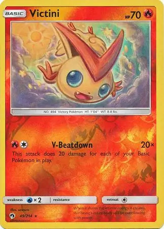 Victini 49/214 (SM - Lost Thunder)  - Reverse Holofoil | Good Games Adelaide SA