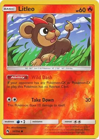 Litleo 50/214 (SM - Lost Thunder)  - Reverse Holofoil | Good Games Adelaide SA
