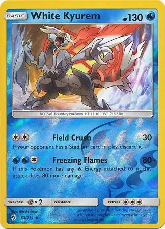 White Kyurem 63/214 (SM - Lost Thunder)  - Reverse Holofoil | Good Games Adelaide SA