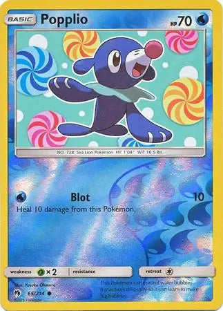 Popplio 65/214 (SM - Lost Thunder)  - Reverse Holofoil | Good Games Adelaide SA