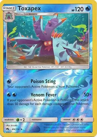 Toxapex 69/214 (SM - Lost Thunder)  - Reverse Holofoil | Good Games Adelaide SA