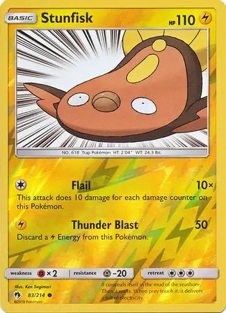 Stunfisk 83/214 (SM - Lost Thunder)  - Reverse Holofoil | Good Games Adelaide SA