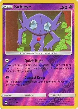 Sableye 96/214 (SM - Lost Thunder)  - Reverse Holofoil | Good Games Adelaide SA
