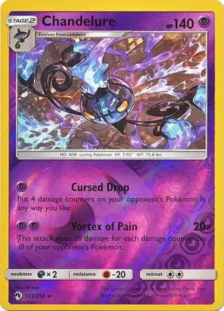 Chandelure 103/214 (SM - Lost Thunder)  - Reverse Holofoil | Good Games Adelaide SA