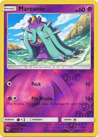 Mareanie 105/214 (SM - Lost Thunder)  - Reverse Holofoil | Good Games Adelaide SA