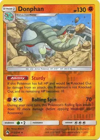 Donphan 112/214 (SM - Lost Thunder)  - Reverse Holofoil | Good Games Adelaide SA