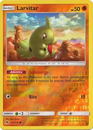 Larvitar 114/214 (SM - Lost Thunder)  - Reverse Holofoil | Good Games Adelaide SA