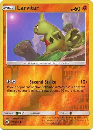 Larvitar 115/214 (SM - Lost Thunder)  - Reverse Holofoil | Good Games Adelaide SA