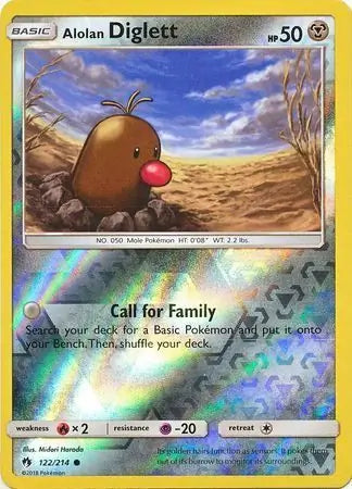 Alolan Diglett 122/214 (SM - Lost Thunder)  - Reverse Holofoil | Good Games Adelaide SA