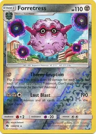 Forretress 124/214 (SM - Lost Thunder)  - Reverse Holofoil | Good Games Adelaide SA