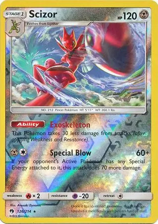 Scizor 126/214 (SM - Lost Thunder)  - Reverse Holofoil | Good Games Adelaide SA