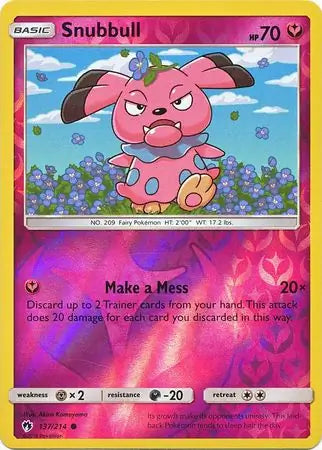Snubbull 137/214 (SM - Lost Thunder)  - Reverse Holofoil | Good Games Adelaide SA