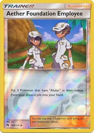 Aether Foundation Employee 168/214 (SM - Lost Thunder)  - Reverse Holofoil | Good Games Adelaide SA