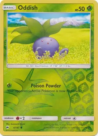 Oddish 4/147 (SM - Burning Shadows)  - Reverse Holofoil | Good Games Adelaide SA
