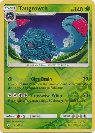 Tangrowth 8/147 (SM - Burning Shadows)  - Reverse Holofoil | Good Games Adelaide SA