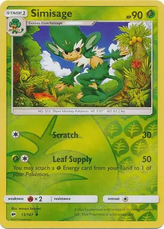 Simisage 13/147 (SM - Burning Shadows)  - Reverse Holofoil | Good Games Adelaide SA