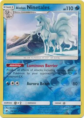 Alolan Ninetales 28/147 (SM - Burning Shadows)  - Reverse Holofoil | Good Games Adelaide SA