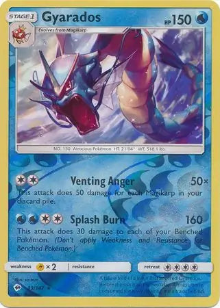 Gyarados 33/147 (SM - Burning Shadows)  - Reverse Holofoil | Good Games Adelaide SA