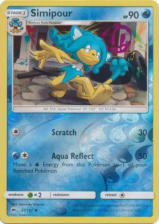 Simipour 37/147 (SM - Burning Shadows)  - Reverse Holofoil | Good Games Adelaide SA