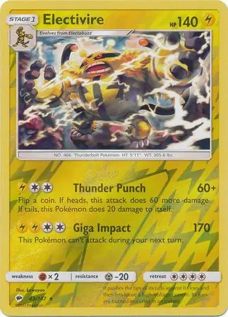 Electivire 43/147 (SM - Burning Shadows)  - Reverse Holofoil | Good Games Adelaide SA
