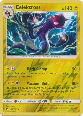Eelektross 46/147 (SM - Burning Shadows)  - Reverse Holofoil | Good Games Adelaide SA