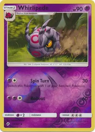 Whirlipede 57/147 (SM - Burning Shadows)  - Reverse Holofoil | Good Games Adelaide SA