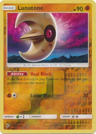 Lunatone 68/147 (SM - Burning Shadows)  - Reverse Holofoil | Good Games Adelaide SA