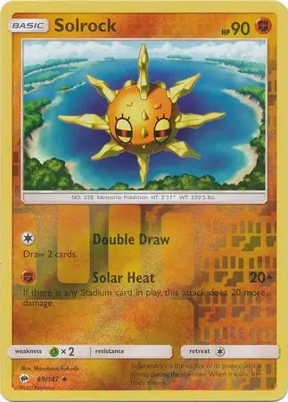 Solrock 69/147 (SM - Burning Shadows)  - Reverse Holofoil | Good Games Adelaide SA