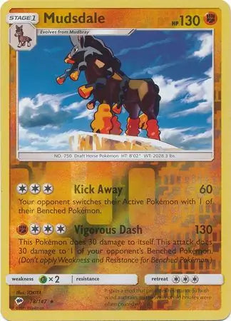 Mudsdale 78/147 (SM - Burning Shadows)  - Reverse Holofoil | Good Games Adelaide SA