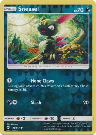 Sneasel 85/147 (SM - Burning Shadows)  - Reverse Holofoil | Good Games Adelaide SA
