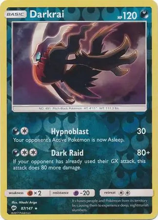 Darkrai 87/147 (SM - Burning Shadows)  - Reverse Holofoil | Good Games Adelaide SA