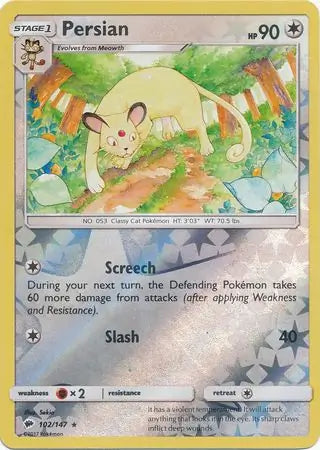 Persian 102/147 (SM - Burning Shadows)  - Reverse Holofoil | Good Games Adelaide SA
