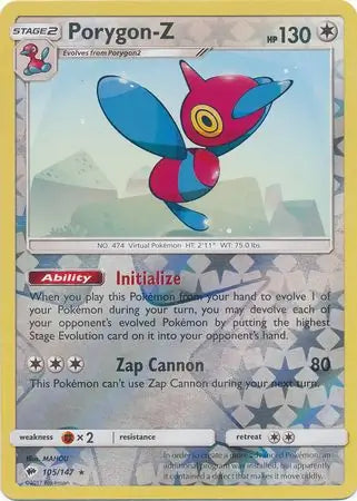 Porygon-Z 105/147 (SM - Burning Shadows)  - Reverse Holofoil | Good Games Adelaide SA