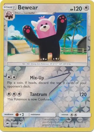 Bewear 111/147 (SM - Burning Shadows)  - Reverse Holofoil | Good Games Adelaide SA