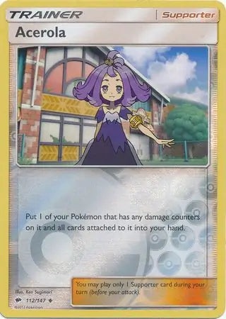 Acerola 112/147 (SM - Burning Shadows)  - Reverse Holofoil | Good Games Adelaide SA
