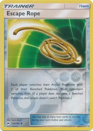 Escape Rope 114/147 (SM - Burning Shadows)  - Reverse Holofoil | Good Games Adelaide SA