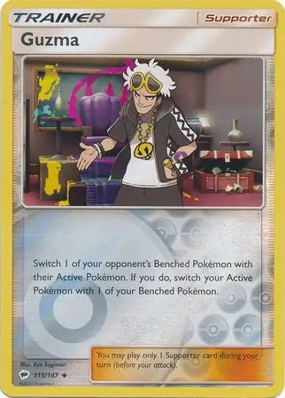 Guzma 115/147 (SM - Burning Shadows)  - Reverse Holofoil | Good Games Adelaide SA